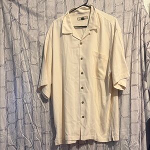Tommy Bahama Men's Cream Short Sleeve Shirt